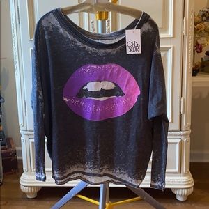 CHASER brand oversized long sleeve, NWT